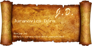 Juranovics Dóra névjegykártya